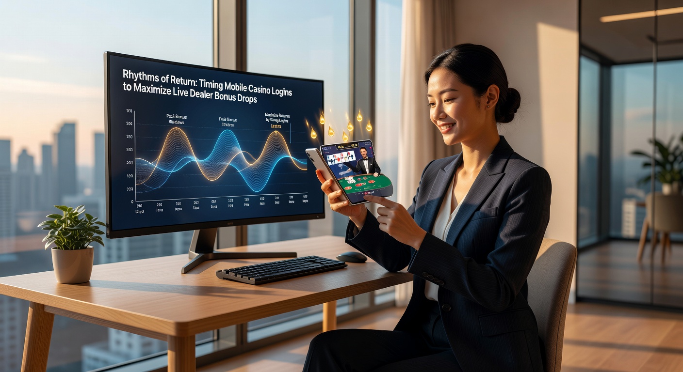 Graph illustrating peak login times for bonus drops in live dealer games, highlighting evening surges and midweek opportunities on a mobile interface