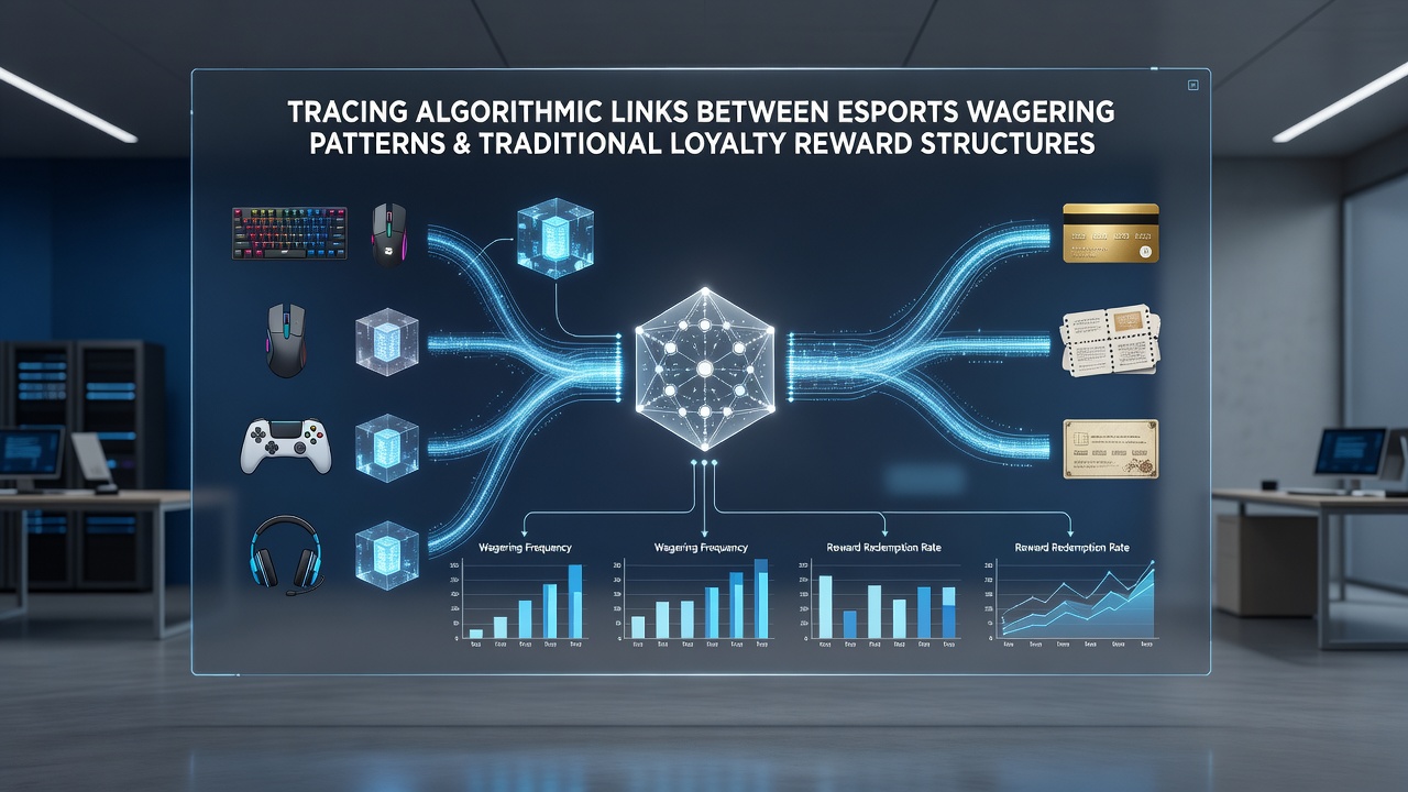 Diagram illustrating cross-platform data flows between esports wagering and loyalty reward algorithms