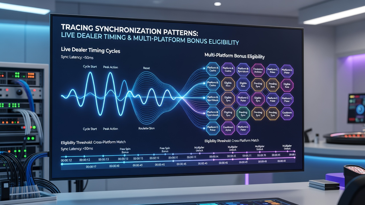 Chart showing data patterns of bonus eligibility aligned with live dealer round timings in regulated gaming markets