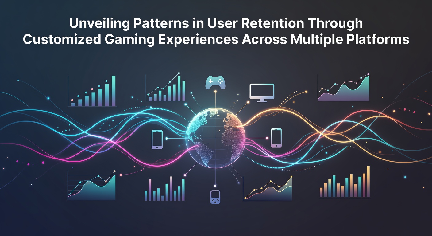 Analytics dashboard displaying user retention curves across gaming platforms with customization impact highlighted